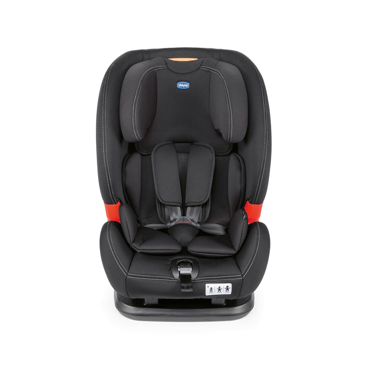 Chicco Scaun auto cu Isofix Akita Fix, Black Air (Negru), 76-150 cm