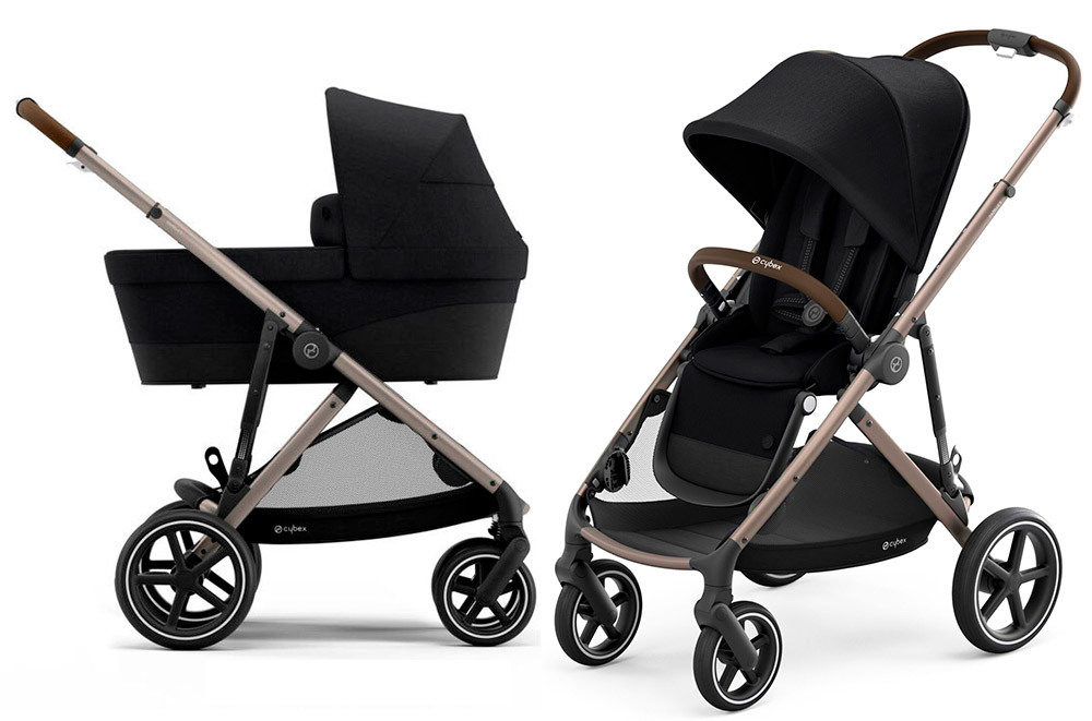 Carucior nou nascut 2 in 1 Cybex Gold Gazelle S Deep Black