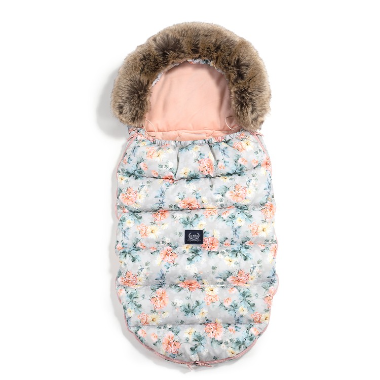 Husă de iarnă pentru cărucior La Millou Uni Blooming Boutique & Powder Pink