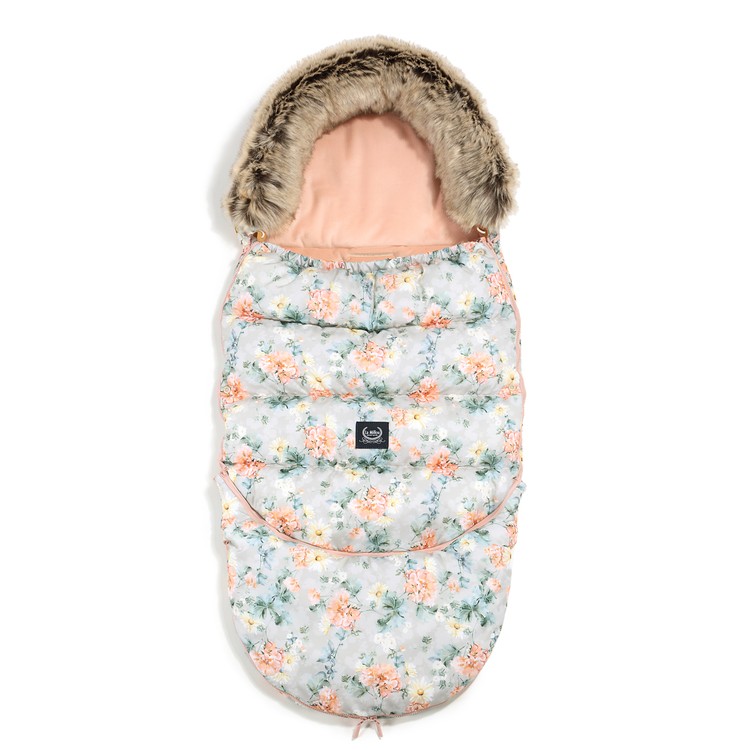 Husă de iarnă pentru cărucior La Millou Combo Blooming Boutique & Powder Pink