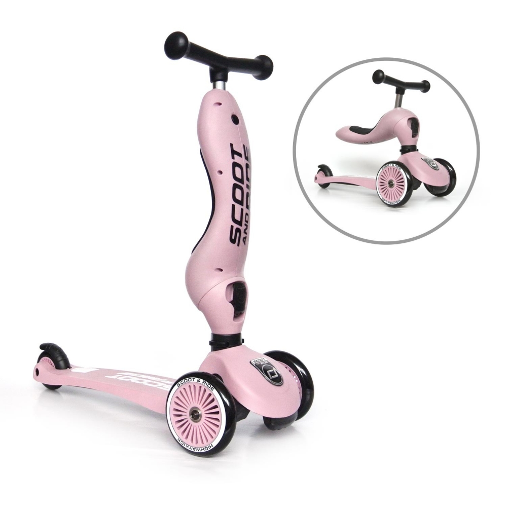 Trotineta 2-in-1 Scoot & Ride HighwayKick 1 Rose, 1-5 ani