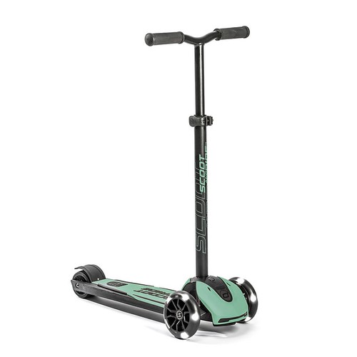 Trotineta pliabila cu roti luminoase pentru copii si adulti Scoot & Ride HighwayKick 5 Steel, 5 ani+