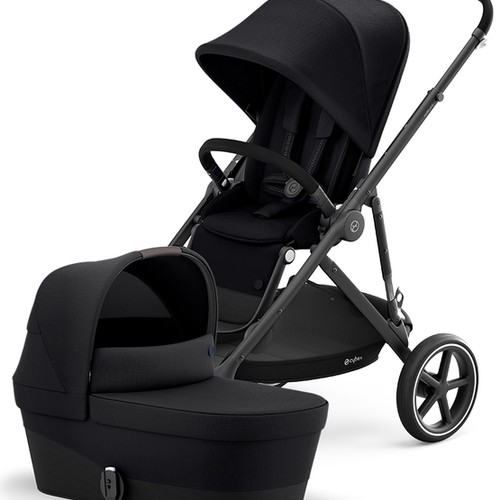 Carucior nou nascut 2 in 1 Cybex Gold Gazelle S Deep Black