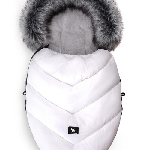 Sac de iarna pentru carucior 0-12  luni MINI Moose Cottonmoose - Alb