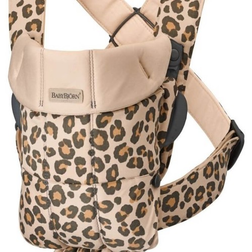 Marsupiu anatomic BabyBjorn Mini Beige/Leopard