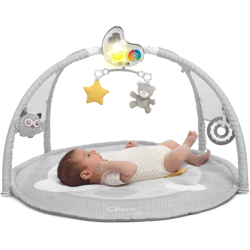 Salteluta de activitati 3 in 1 cu proiectie Chicco Enjoy Colors, Bej, 0luni+