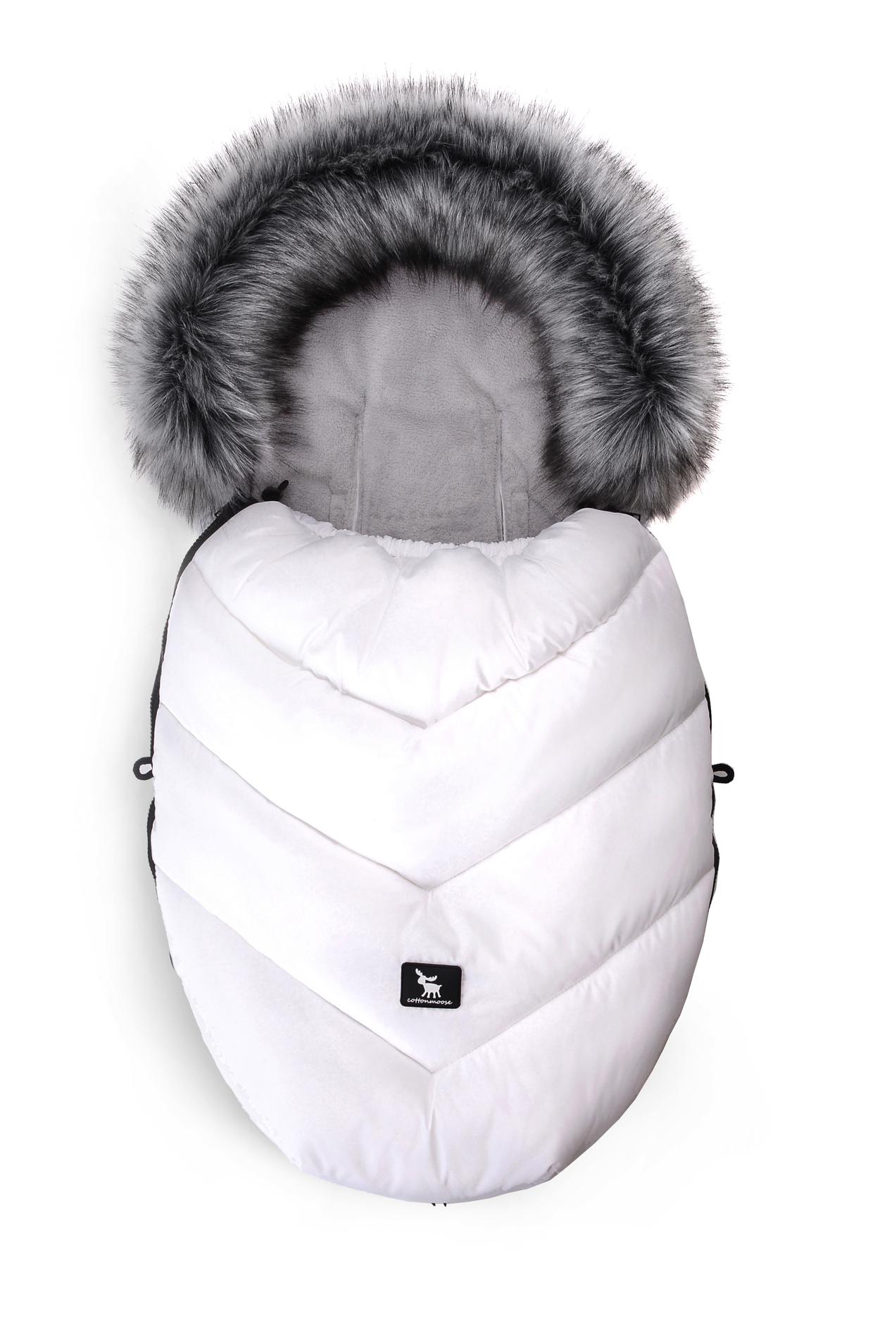 Sac de iarna pentru carucior 0-12  luni MINI Moose Cottonmoose - Alb