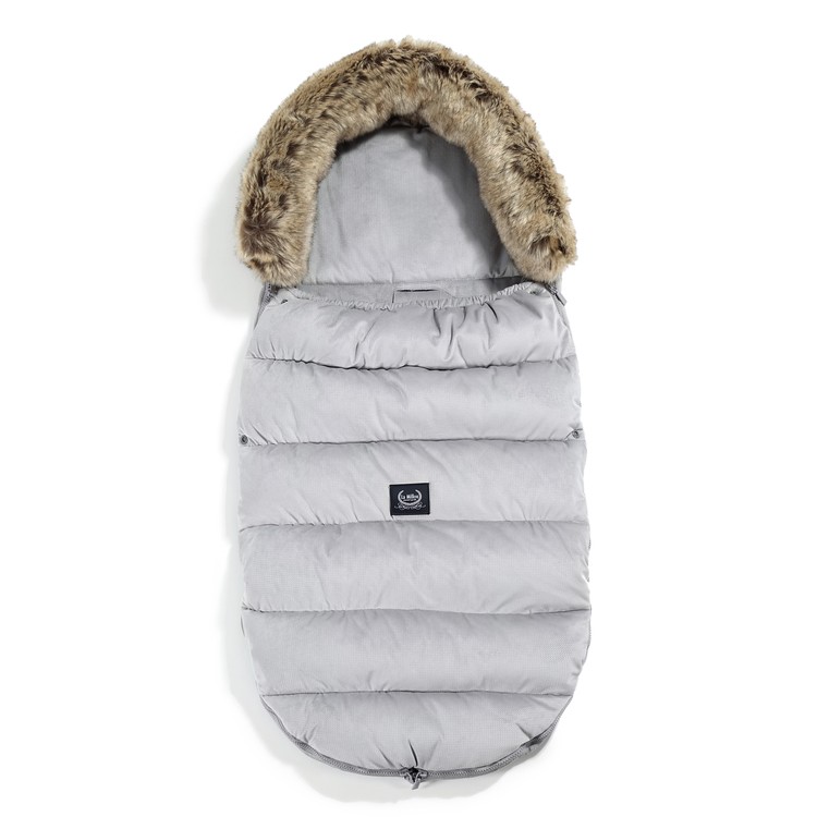 Husă de iarnă pentru cărucior La Millou Uni Velvet Collection Dark Gray